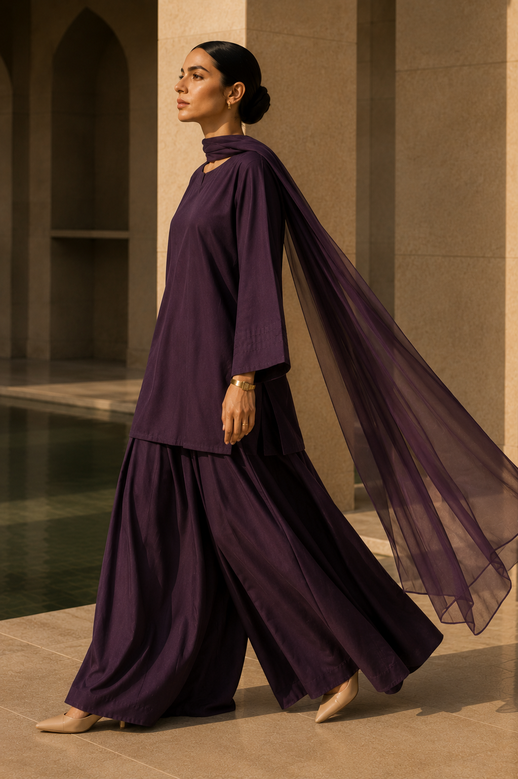 Elegant Women –Midnight Plum 2PC Premium Cotton Set (RTW | Summer Drop 06)