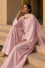 Elegant Women – Tea Rose Pink 2PC Premium Cotton Set (RTW | Summer Drop 06)