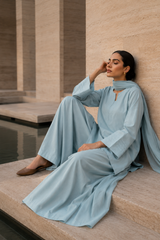 Elegant Women –Iced Sky Blue 2PC Premium Cotton Set (RTW | Summer Drop 06)
