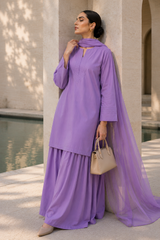Elegant Women –Deep Mauve Mist 2PC Premium Cotton Set (RTW | Summer Drop 06)
