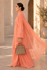 Elegant Women – Sunset Apricot 2PC Premium Cotton Set (RTW | Summer Drop 06)