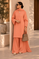 Elegant Women – Sunset Apricot 2PC Premium Cotton Set (RTW | Summer Drop 06)