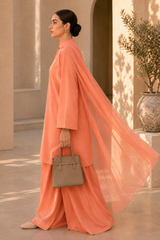 Elegant Women – Sunset Apricot 2PC Premium Cotton Set (RTW | Summer Drop 06)