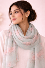 Celestial Mint Floral Scarf