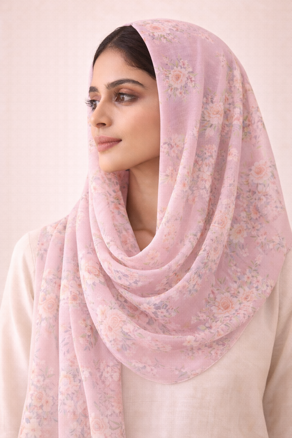 Summer Peony Floral Scarf
