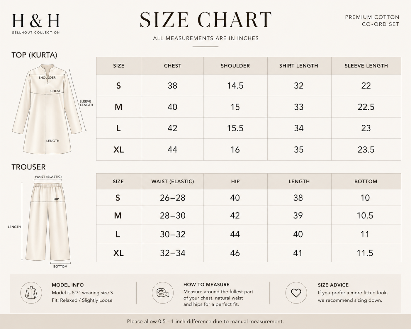 Atelier Ease – Relaxed Premium Cotton Co-Ord Set (RTW | Summer Drop 06)–Chantilly Cream