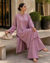 Elegant Women – Soft Power Powdered Rose 2PC Premium Cotton Set (RTW | Summer Drop 05)