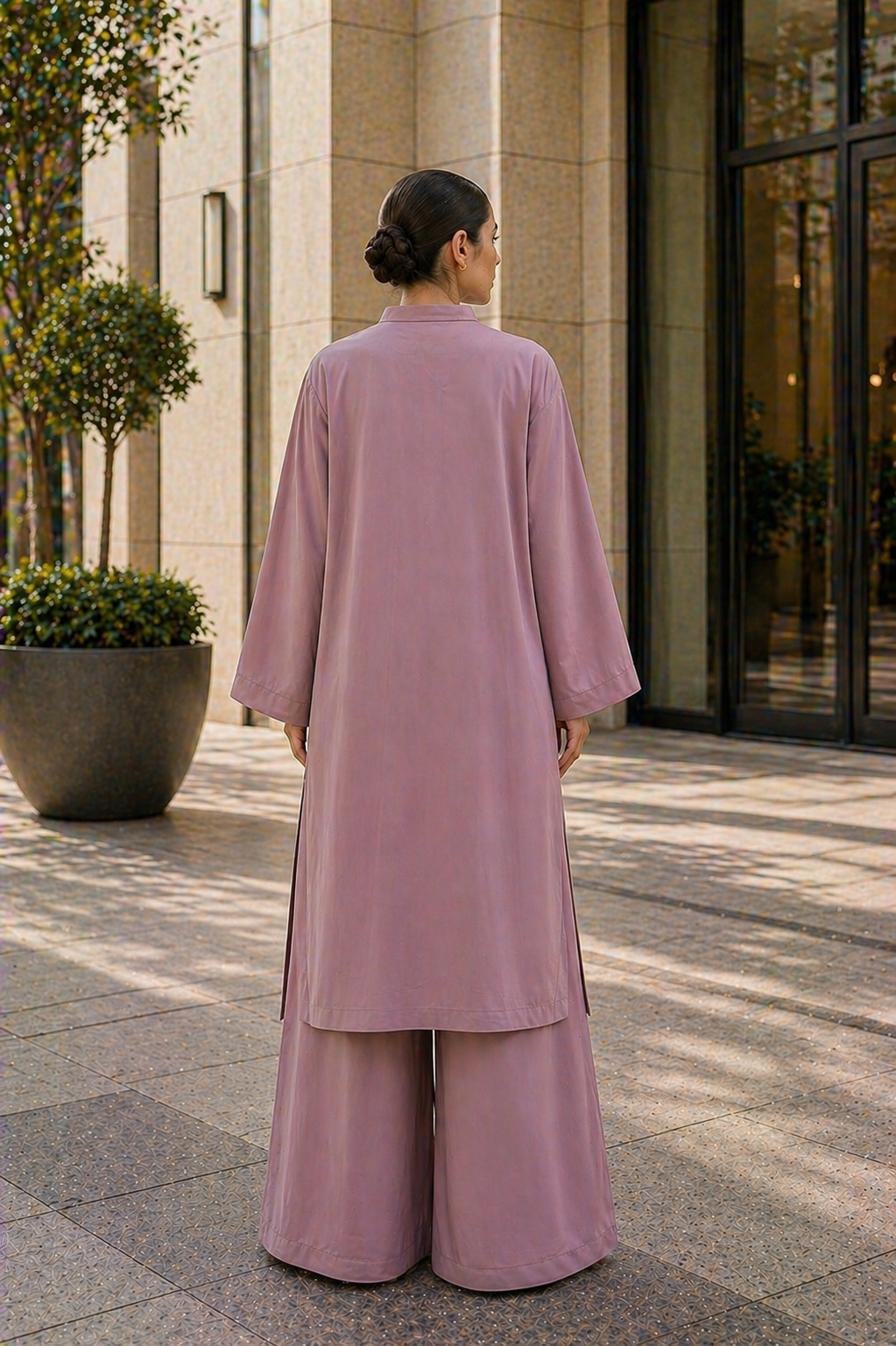 Elegant Women – Soft Power Powdered Rose 2PC Premium Cotton Set (RTW | Summer Drop 05)