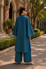 Elegant Women – Soft Power Deep Teal 2PC Premium Cotton Set (RTW | Summer Drop 05)