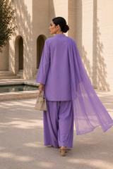 Elegant Women –Deep Mauve Mist 2PC Premium Cotton Set (RTW | Summer Drop 06)