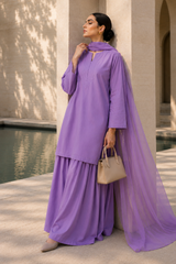 Elegant Women –Deep Mauve Mist 2PC Premium Cotton Set (RTW | Summer Drop 06)