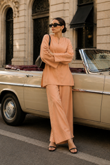 Atelier Ease – Relaxed Premium Cotton Co-Ord Set (RTW | Summer Drop 06)– Sunset Apricot
