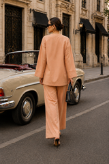 Atelier Ease – Relaxed Premium Cotton Co-Ord Set (RTW | Summer Drop 06)– Sunset Apricot