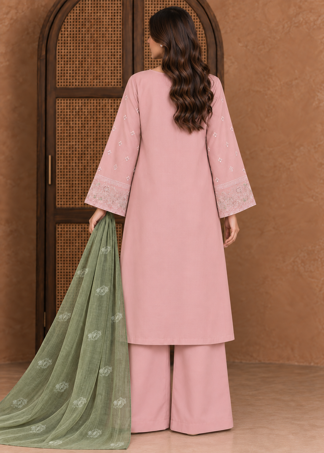 Back view of Roselle 3 piece suit
