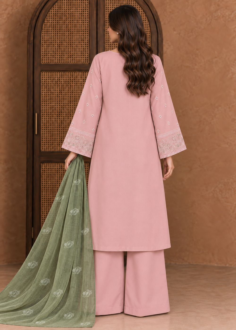 Back view of Roselle 3 piece suit
