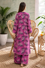 Magenta Floral Lawn Suit – Iris Bloom - Summer Edit '26