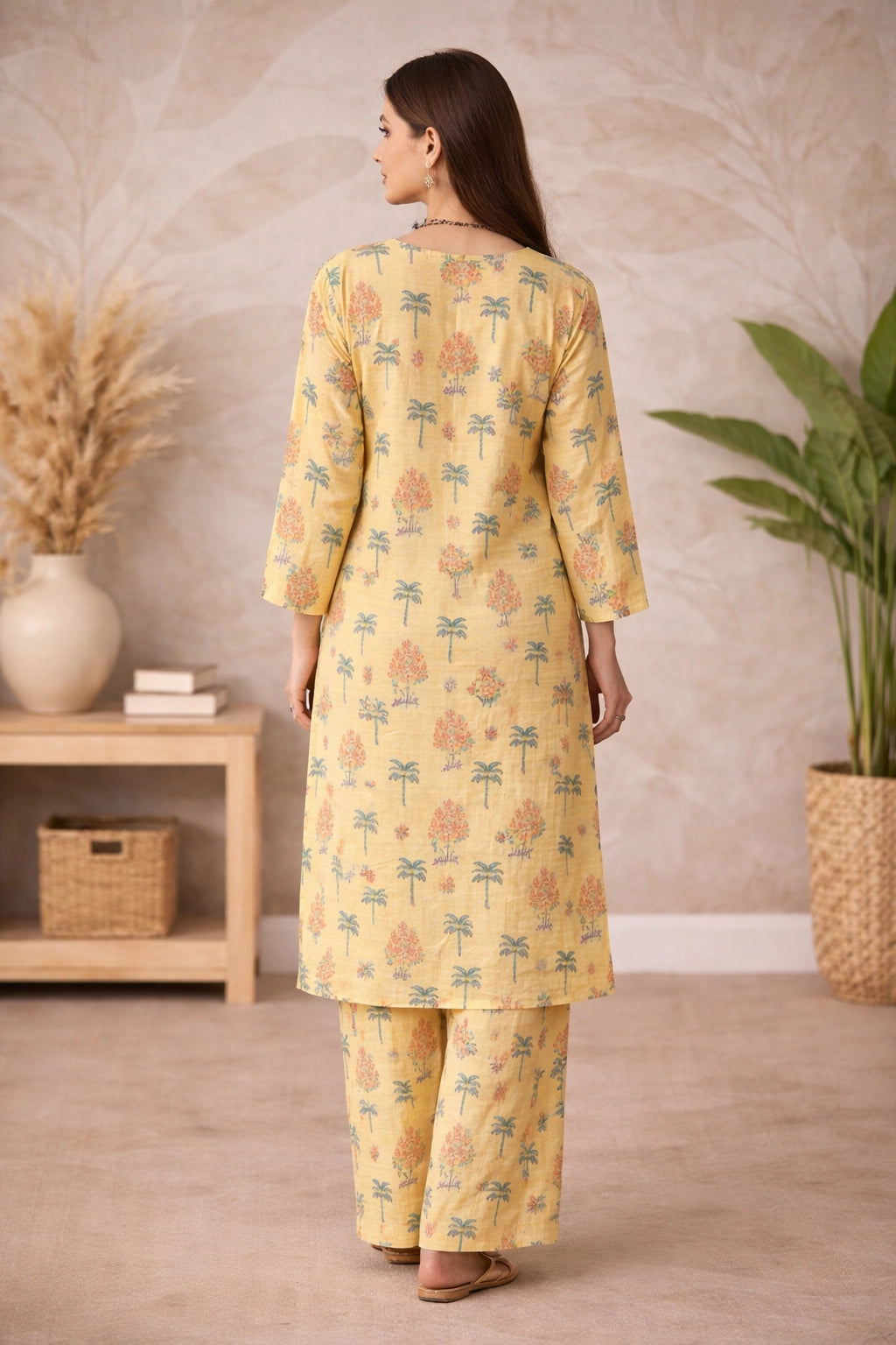 Butter Yellow Floral Lawn Suit – Iris Bloom - Summer Edit '26
