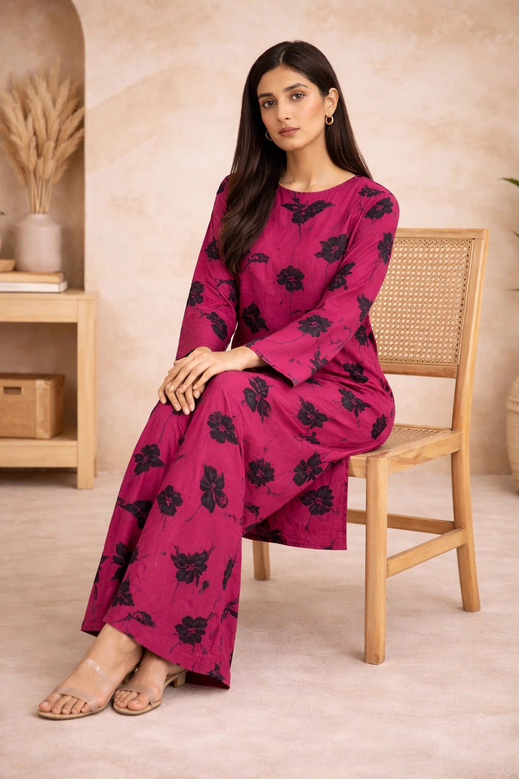 Hot Pink  Printed Lawn Suit – Rang-e-Noor- Summer Edit '26
