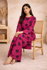 Hot Pink  Printed Lawn Suit – Rang-e-Noor- Summer Edit '26