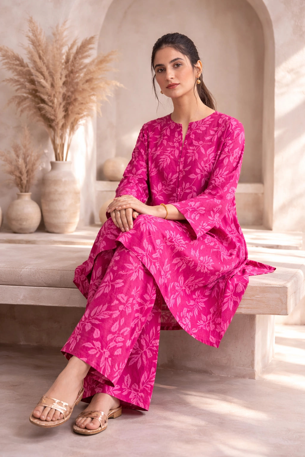 Candy Pink Floral Lawn Suit – Rang-e-Noor- Summer Edit '26