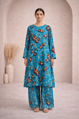 Teal Printed Lawn Suit –Rang-e-Noor-Summer Edit '26