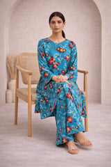 Teal Printed Lawn Suit –Rang-e-Noor-Summer Edit '26