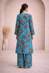 Teal Printed Lawn Suit –Rang-e-Noor-Summer Edit '26