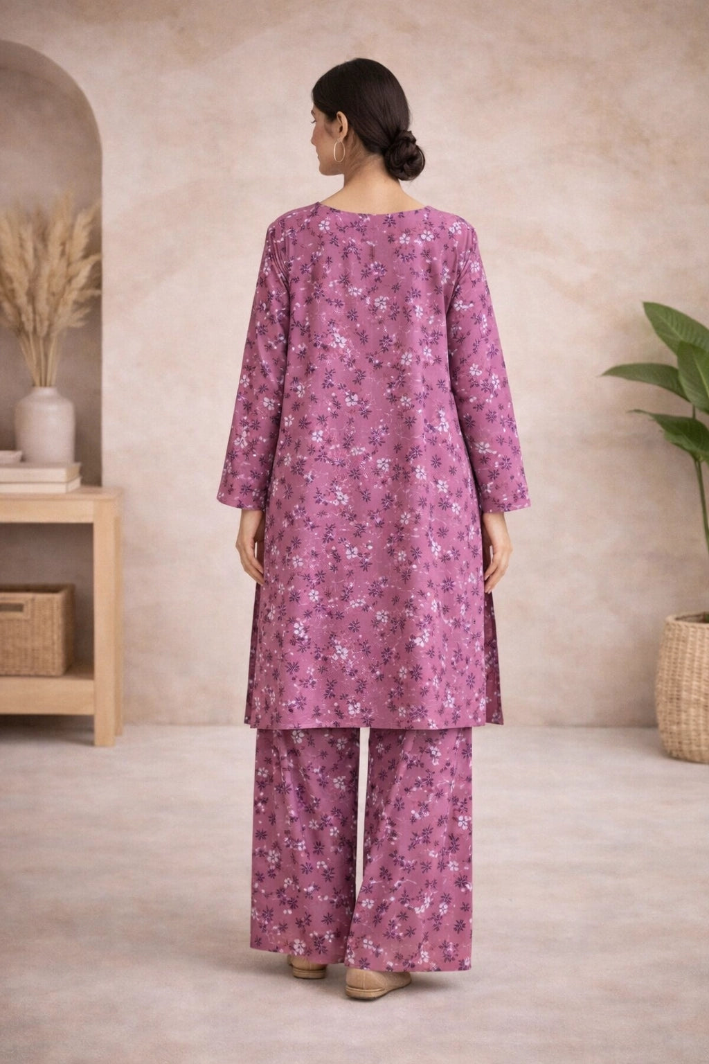 Rose Pink Printed Lawn Suit –Rang-e-Noor- Summer Edit '26
