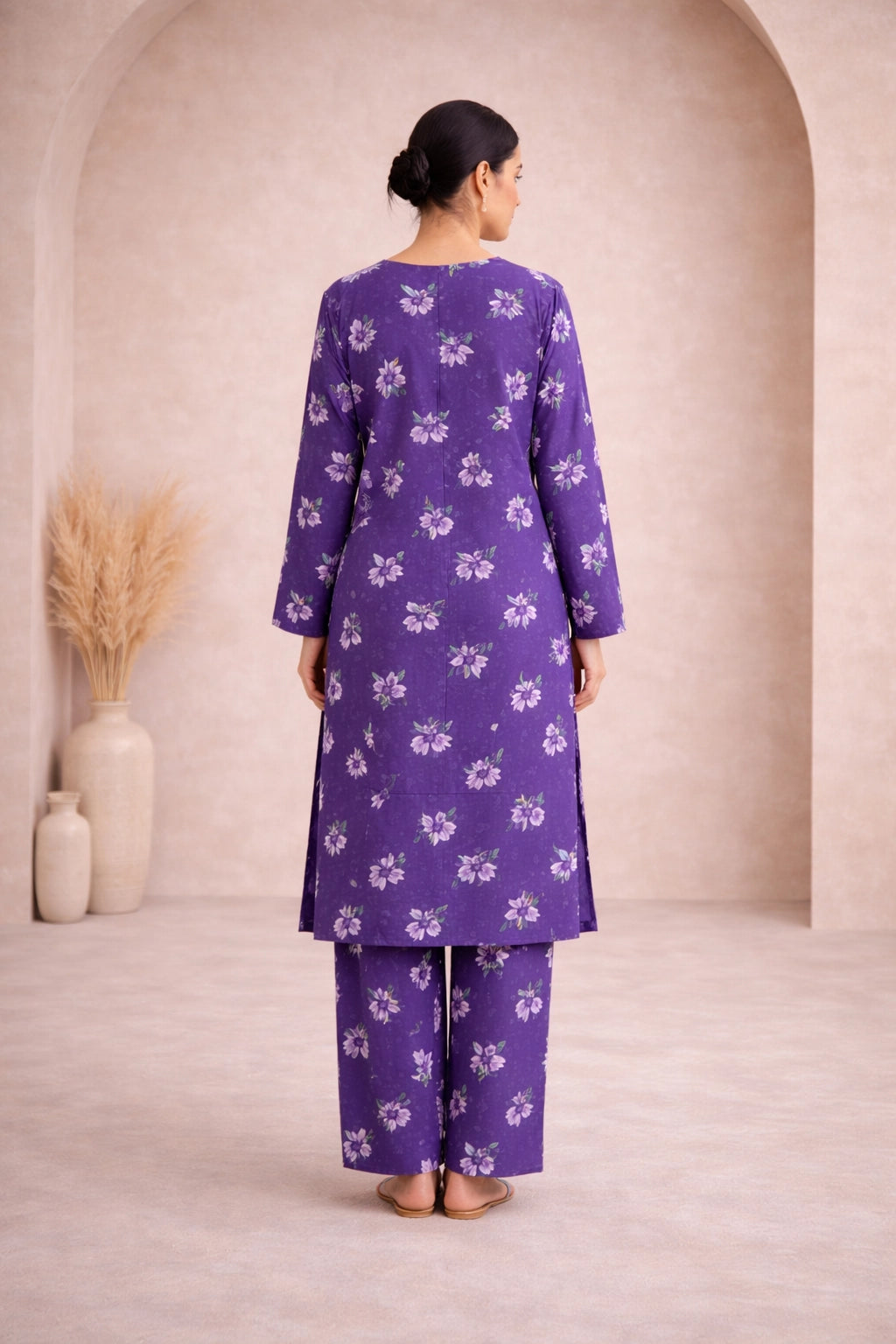 Royal Purple Printed Lawn Suit –Rang-e-Noor-Summer Edit '26