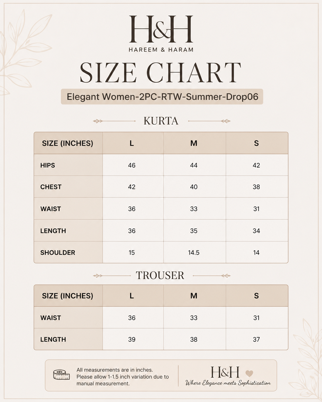 Elegant Women –Midnight Black 2PC Premium Cotton Set (RTW | Summer Drop 06)