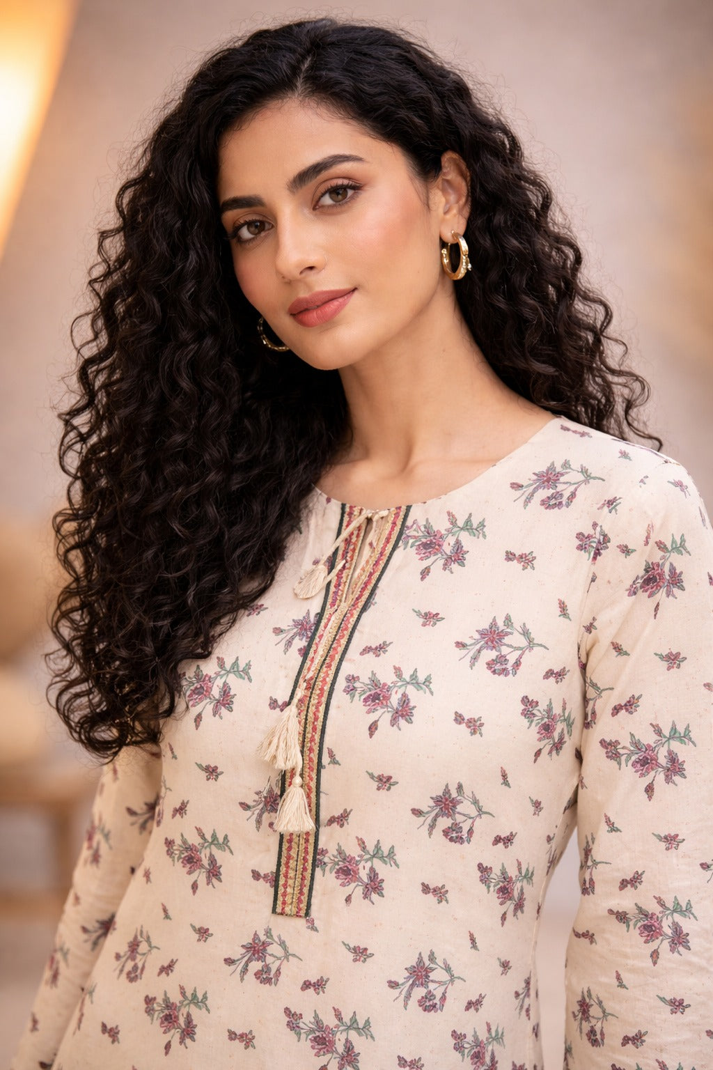 Off-white Wild Petals Floral Lawn Suit – Summer Edit'26