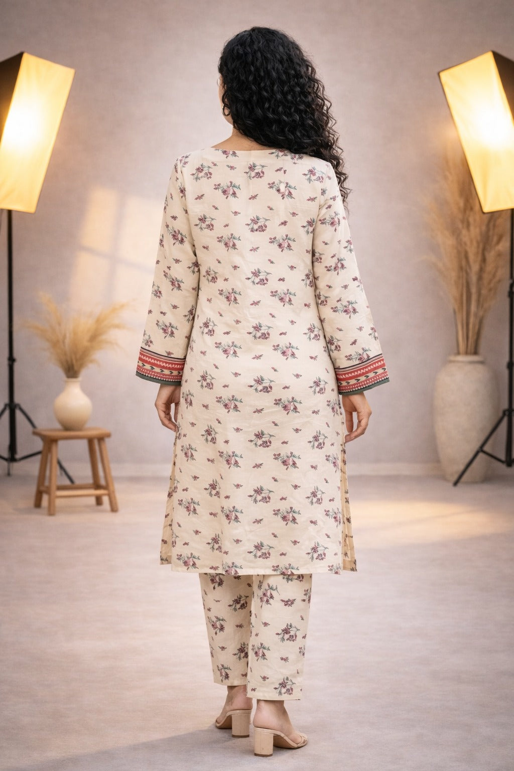 Off-white Wild Petals Floral Lawn Suit – Summer Edit'26