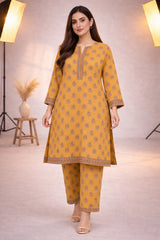 Mustard Wild Petals Printed Lawn Suit – Summer Edit '26