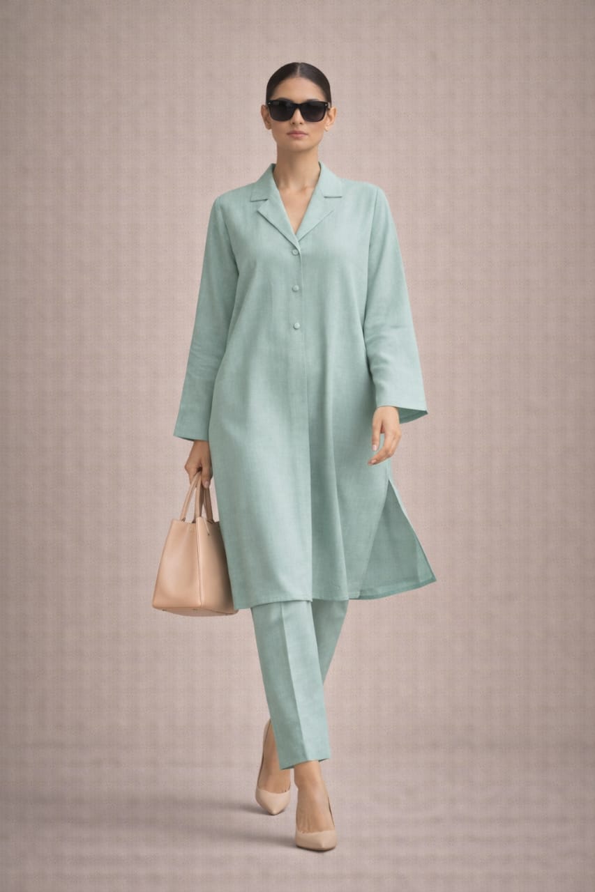 Elegant Women – Sage Mist 2PC Premium Cotton Set (RTW | Summer Drop 01)
