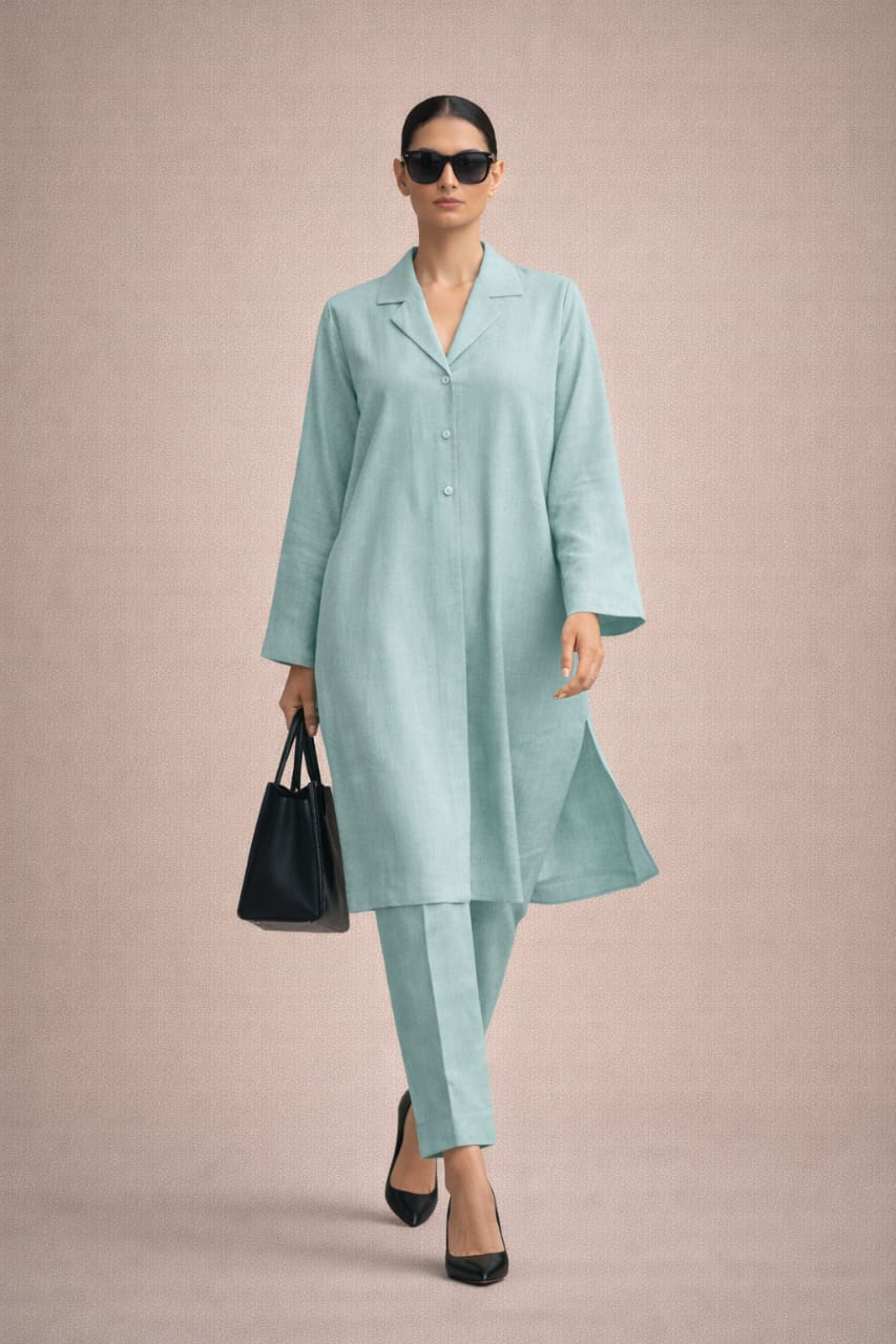 Elegant Women – Aqua Glass 2PC Premium Cotton Set (RTW | Summer Drop 01)