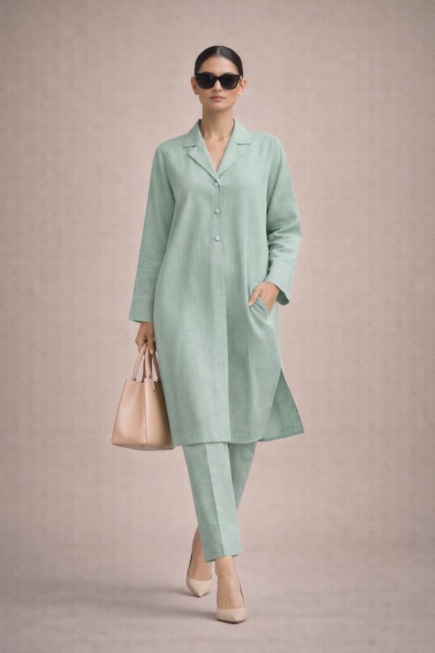 Elegant Women – Sage Mist 2PC Premium Cotton Set (RTW | Summer Drop 01)