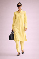 Elegant Women – Frosted Lemon 2PC Premium Cotton Set (RTW | Summer Drop 02)