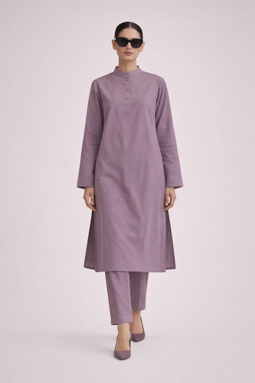 Elegant Women –Mauve Dust 2PC Premium Cotton Set (RTW | Summer Drop 03)