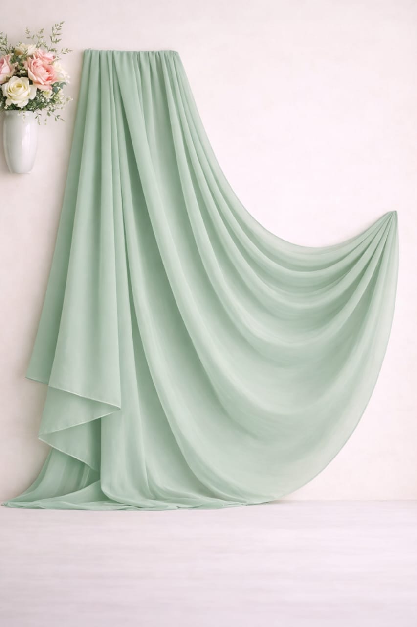 Sage Mist Chiffon Duppatta