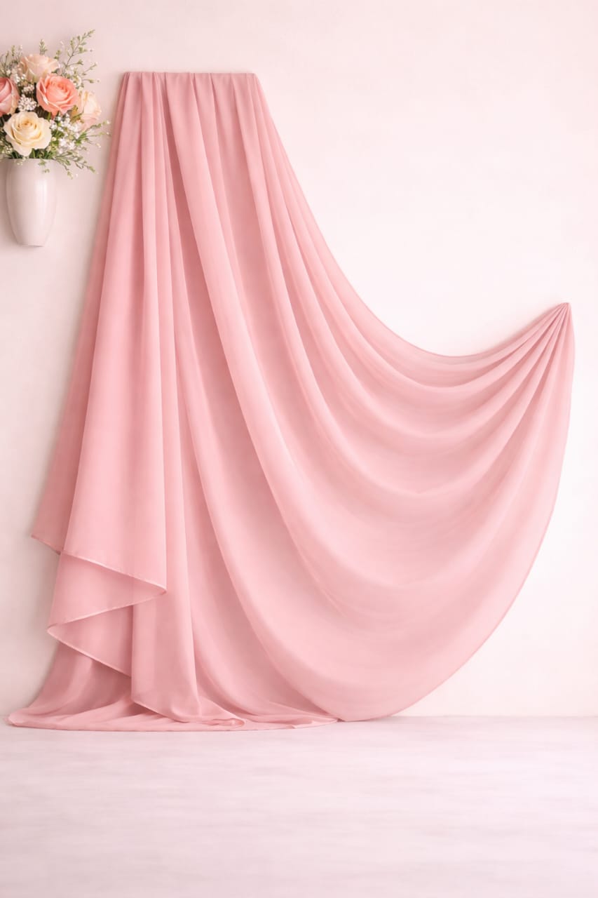 Powdered Rose Chiffon Duppatta