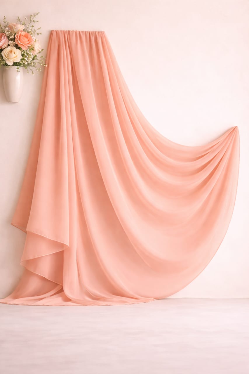 Peach Nectar Chiffon Duppatta