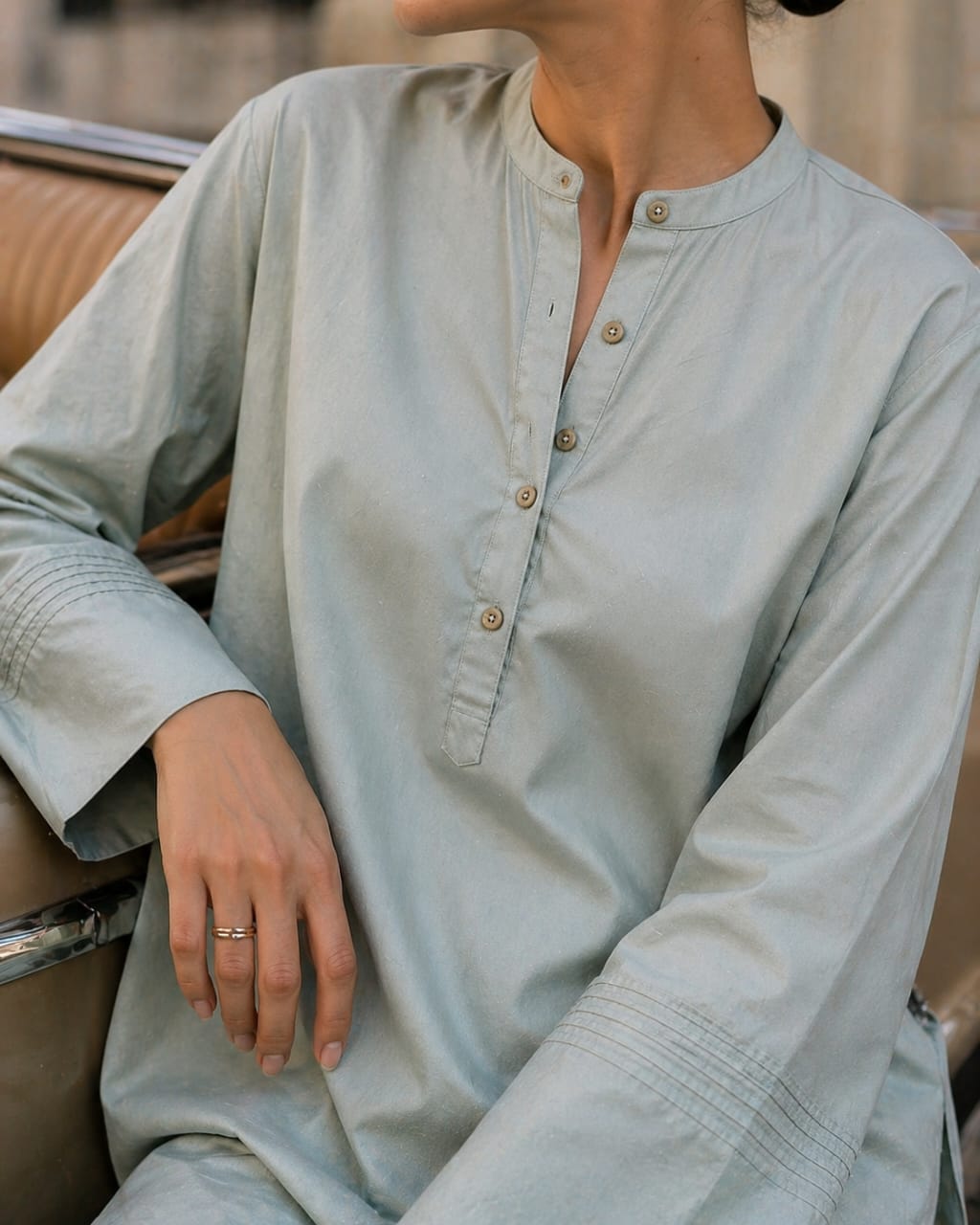 Atelier Ease – Relaxed Premium Cotton Co-Ord Set (RTW | Summer Drop 06)–Aqua Glass