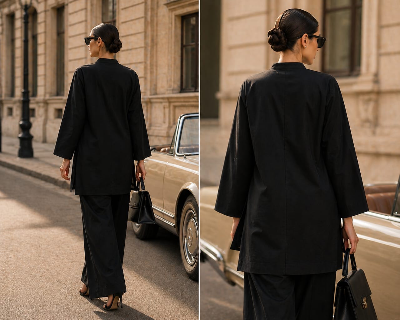 Atelier Ease – Relaxed Premium Cotton Co-Ord Set (RTW | Summer Drop 06)– Ash Black