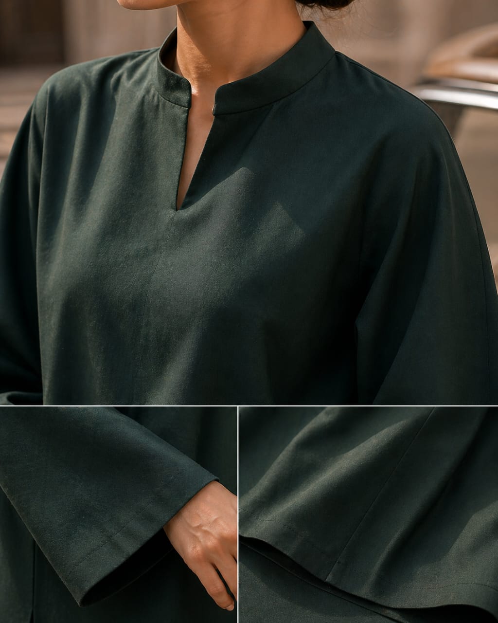 Atelier Ease – Relaxed Premium Cotton Co-Ord Set (RTW | Summer Drop 06)–Emerald Green