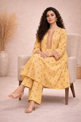 Soft Yellow Wild Petals Printed Lawn Suit – Summer Edit '26