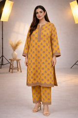Mustard Wild Petals Printed Lawn Suit – Summer Edit '26