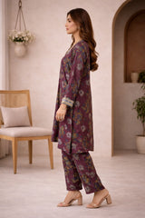 Plum Wild Petals Printed Lawn Suit – Summer Edit '26
