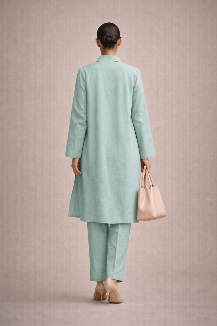 Elegant Women – Sage Mist 2PC Premium Cotton Set (RTW | Summer Drop 01)