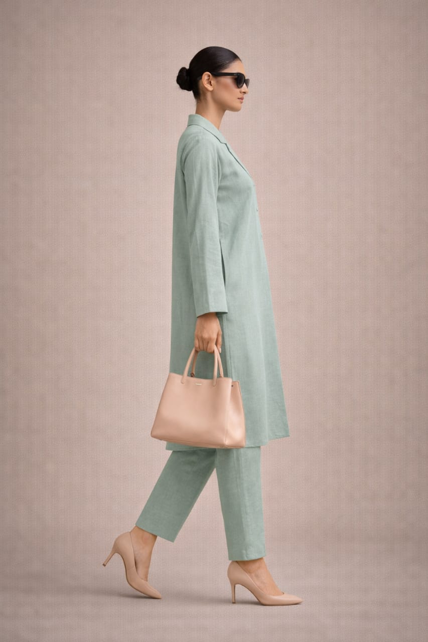 Elegant Women – Sage Mist 2PC Premium Cotton Set (RTW | Summer Drop 01)