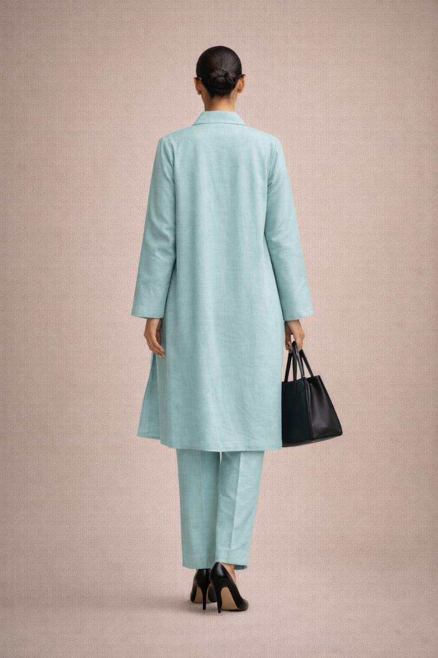 Elegant Women – Aqua Glass 2PC Premium Cotton Set (RTW | Summer Drop 01)